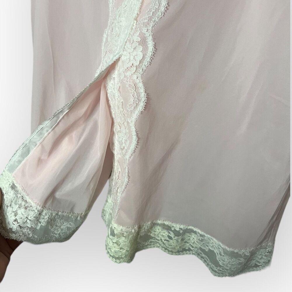 Olga Vintage 60s Pink & White 100% Nylon Slim Panti-Slip Tap Pants Bloomers Sz S - Picture 6 of 11
